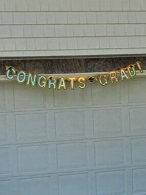 Foil/Cardboard Banner "Congrats Grad!"